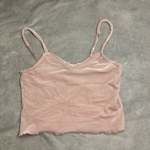 Abercrombie velvet cropped tank